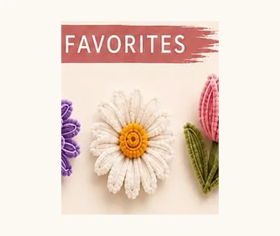 Daisy magnet — handmade by Chiacrafts