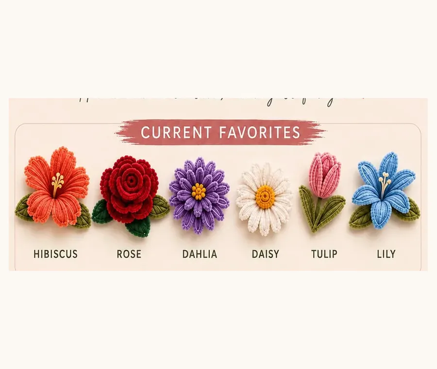 Mixed bouquet set — handmade by Chiacrafts